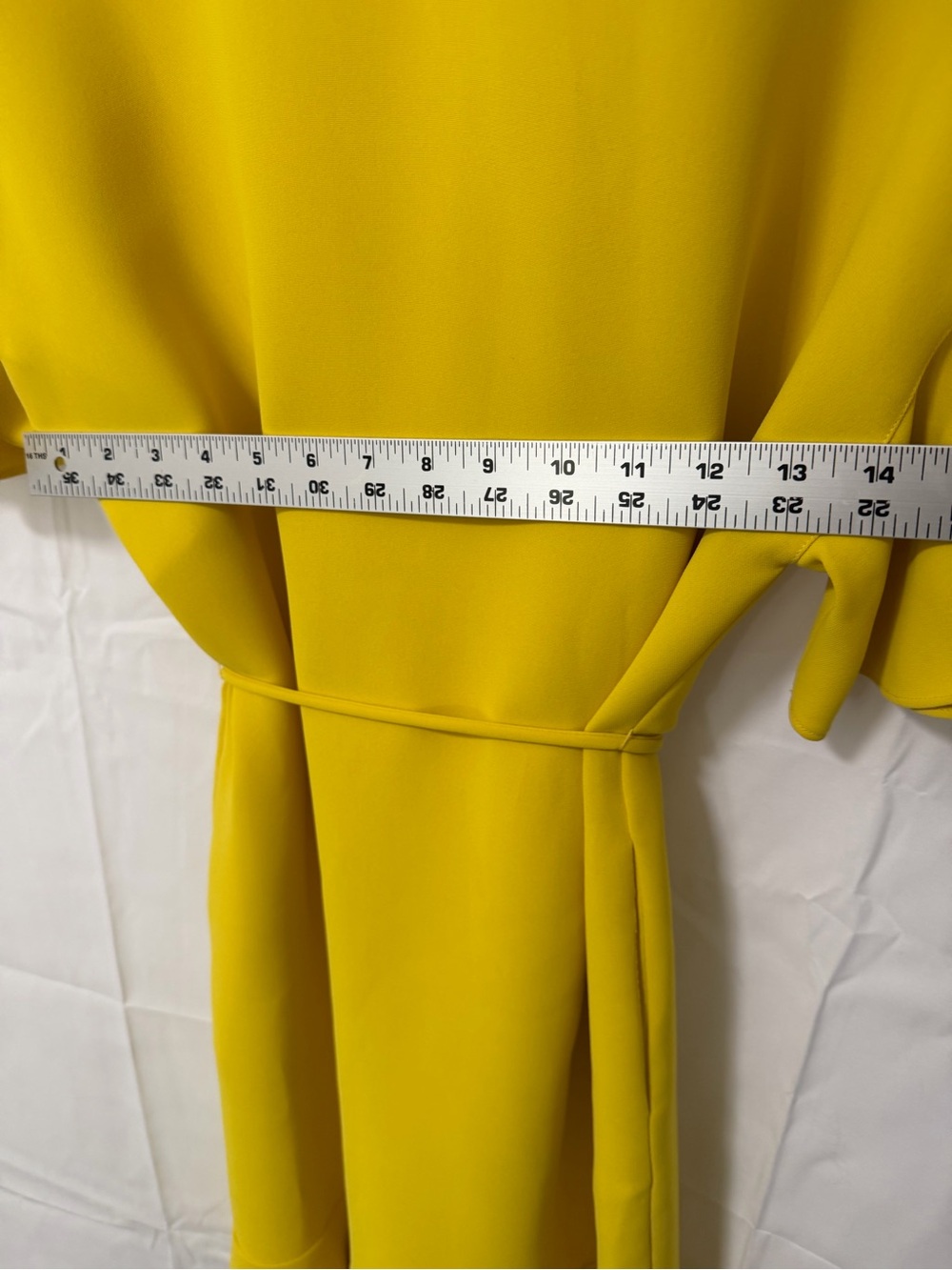 Carolina Herrera Bright Yellow Flutter-Sleeve Mini Dress - Picture 2 of 5